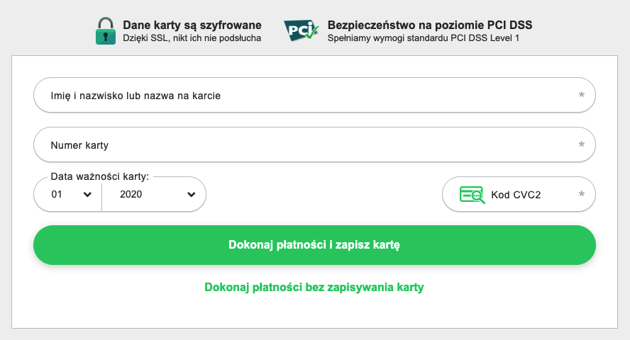 Formatka płatności za nasze usługi - Formatka płatności za nasze usługi