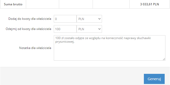okresowe rozliczenie