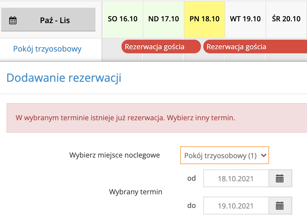 rezerwacja wlasciciela