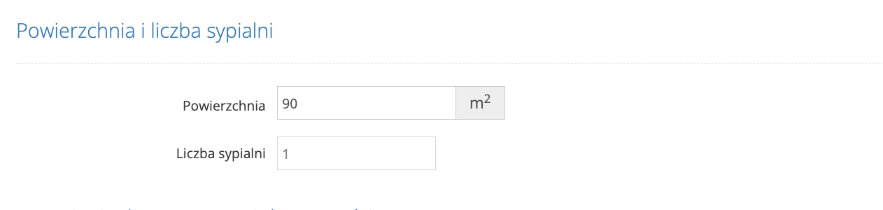 Powierzchnia sypialni